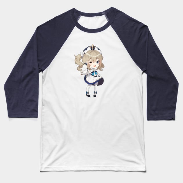 Barbara chibi Genshin Impact Baseball T-Shirt by Anime Access